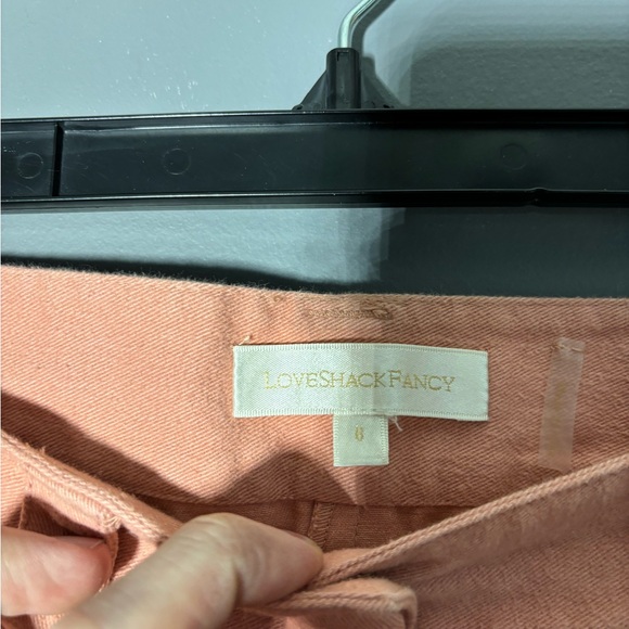 LoveShackFancy Meyerson High Waist Flare Leg Pants Size 6 - Picture 4 of 8